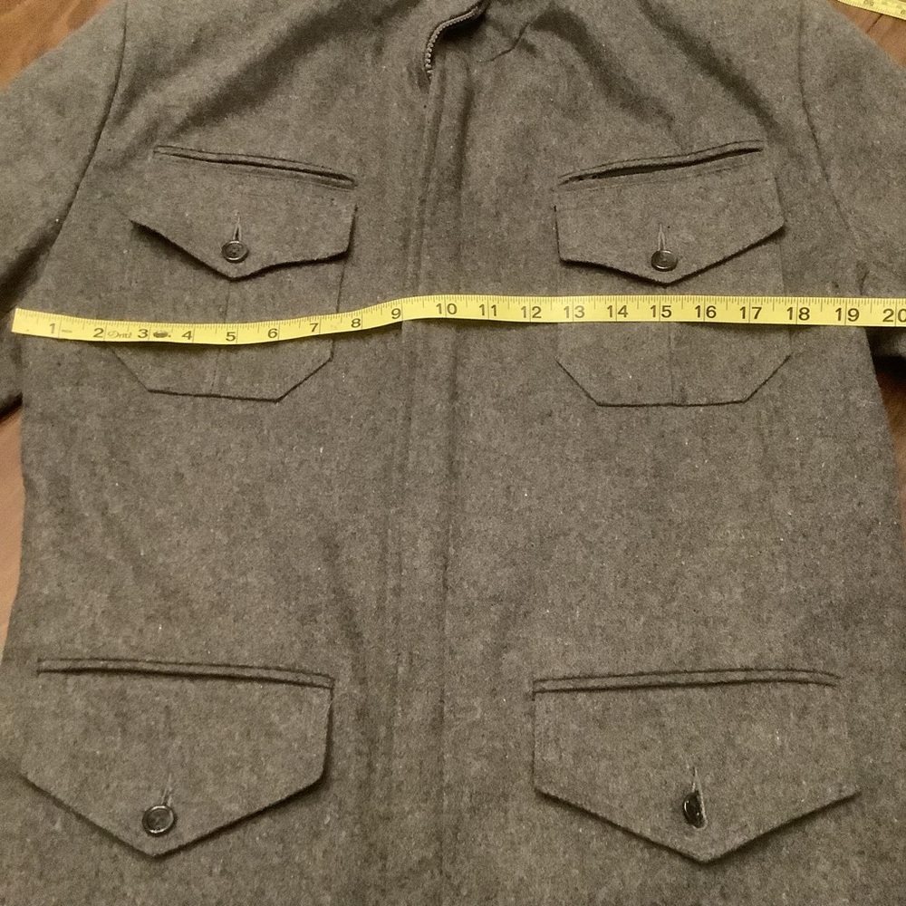 ⭐ Wool Military Jacket – Gray – Structured Epaule… - image 5
